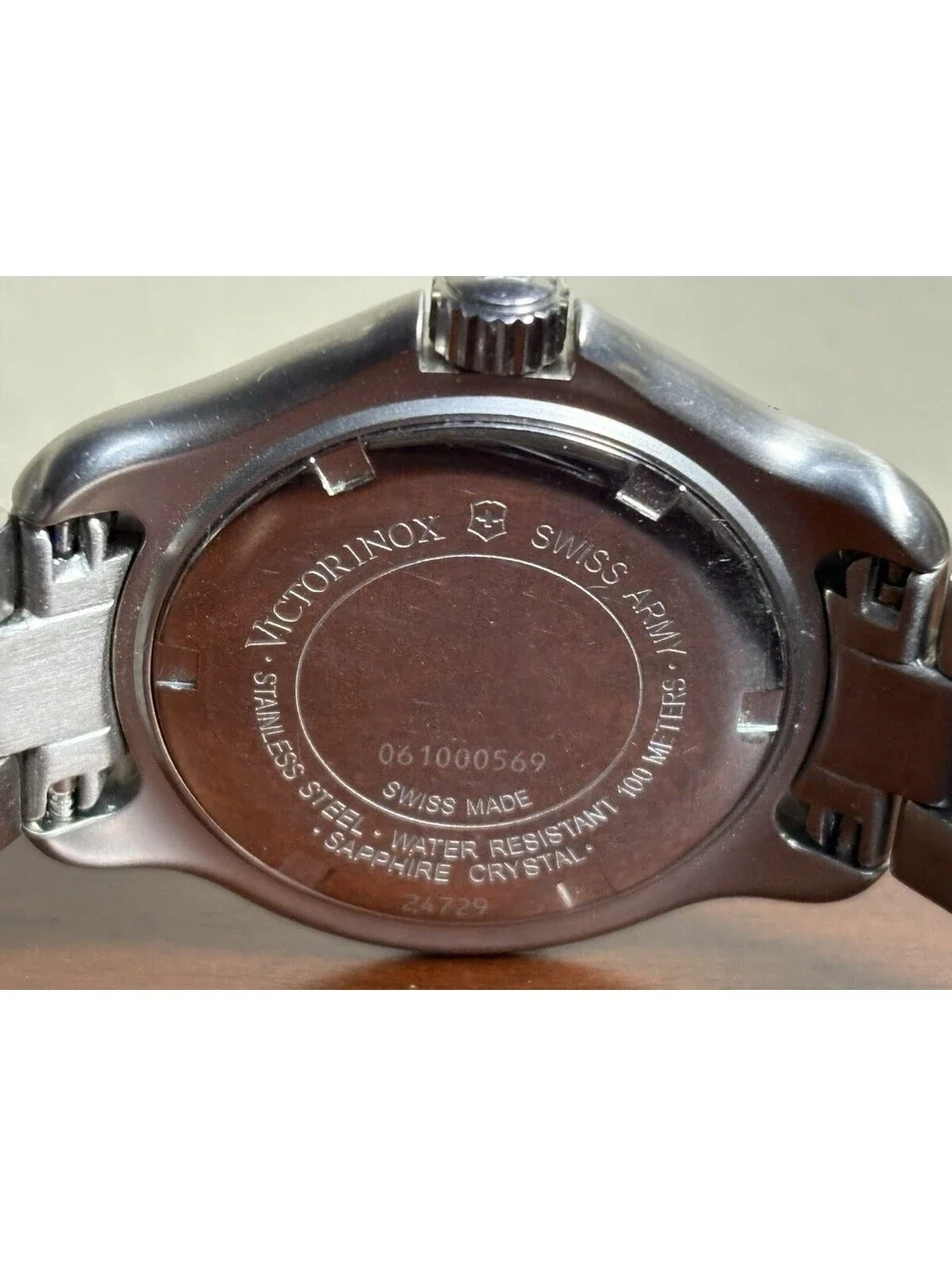 Victorinox Swiss Army Ladies Officer's 1884 Watch 24729 Stainless Date 33mm Runs